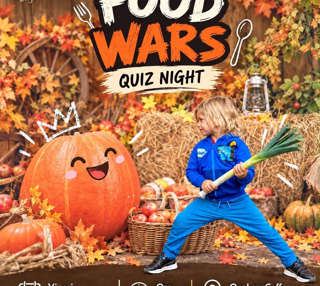 Afiș Food Wars Quiz Night, eveniment One Love Coffee Popești-Leordeni